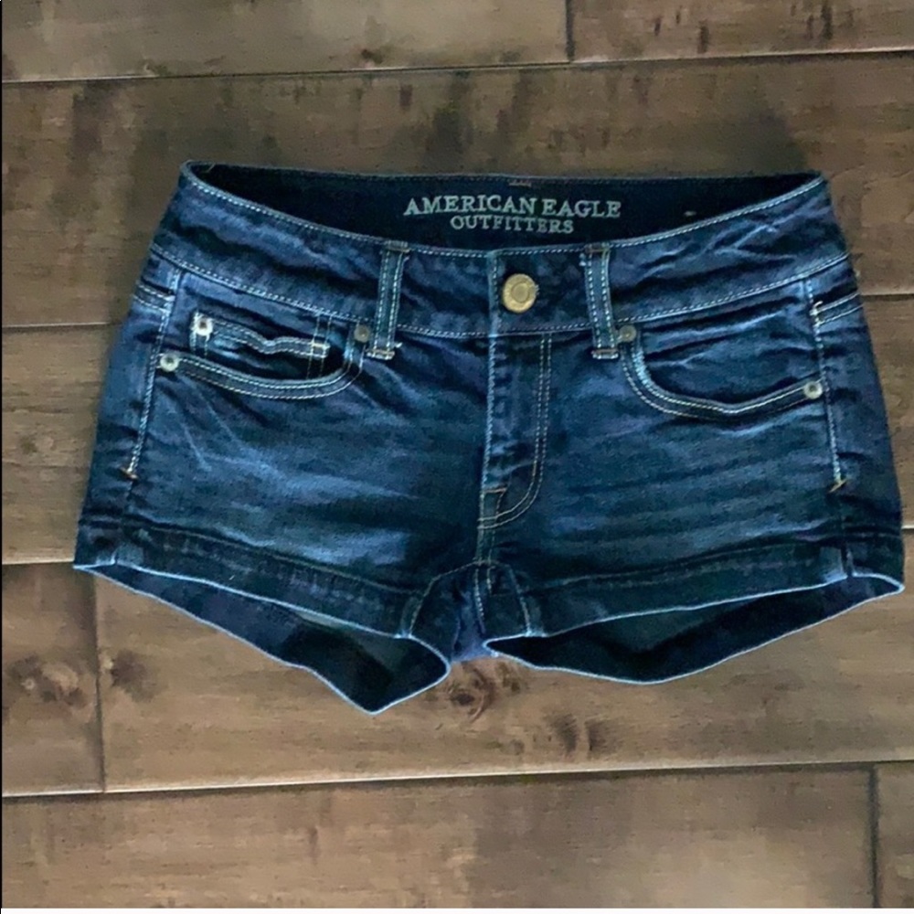 american eagle shortie jean shorts